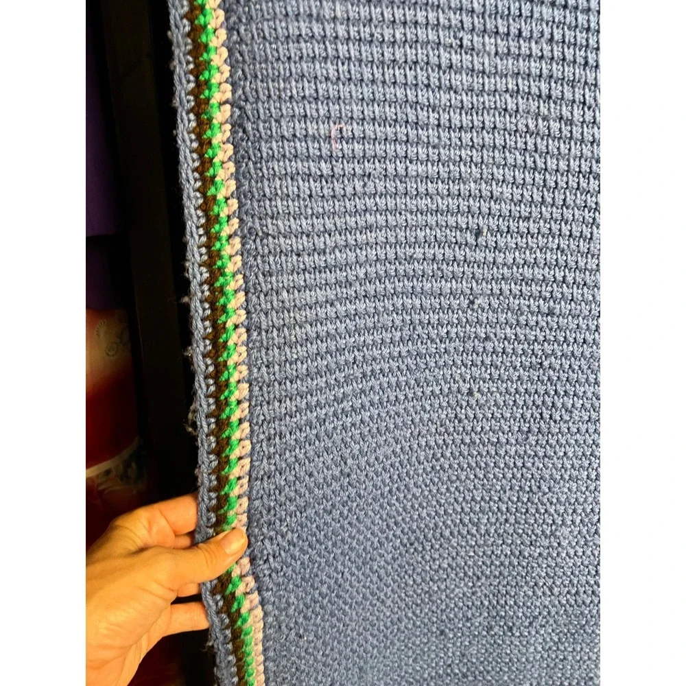 Vintage TMNT Donatello Crochet Afghan Blanket Teenage Mutant Ninja Turtles 78x60